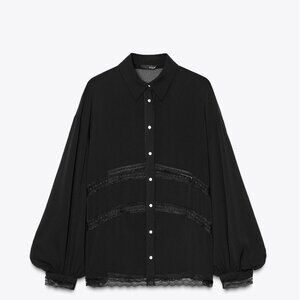 new brand zara- FLOWEY LACE SHIRT